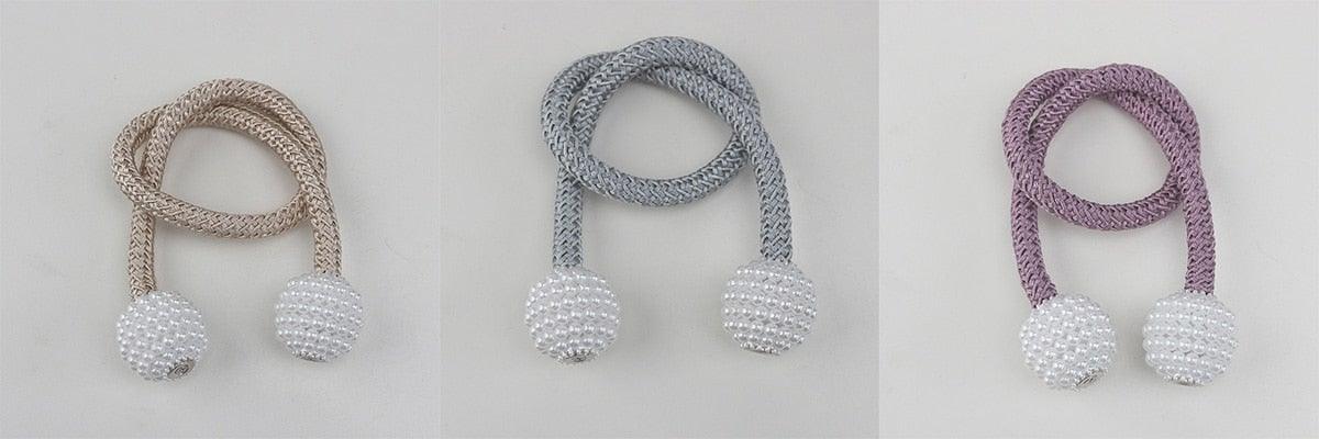 Pearl Magnetic Curtain Clip Curtain Holder Tieback Buckle Clips Hanging Ball Buckle Tie Back Curtain Accessories Home Decor Decorative Curtain Holdbacks Crystal Tie Backs For Curtains Curtain Holders For Window Draperies