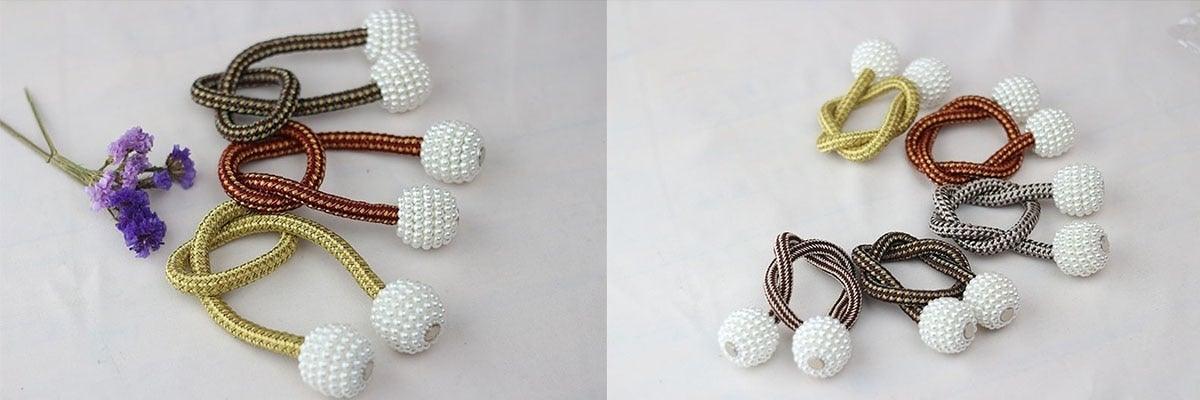 Pearl Magnetic Curtain Clip Curtain Holder Tieback Buckle Clips Hanging Ball Buckle Tie Back Curtain Accessories Home Decor Decorative Curtain Holdbacks Crystal Tie Backs For Curtains Curtain Holders For Window Draperies