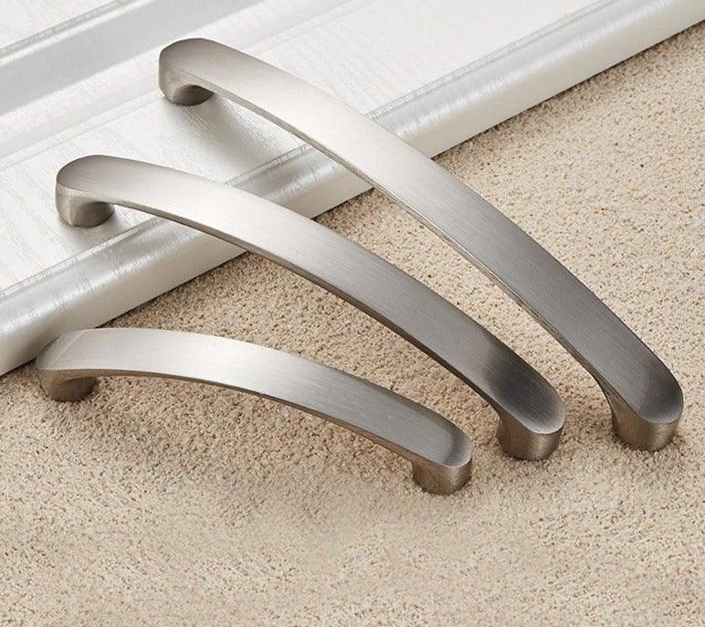 Cabinet Handles Kitchen Door Handles Drawer Knobs Aluminum Alloy Wardrobe Door Handles Brushed Modern Style Hardware Stainless Steel Kitchen Cabinet Pulls For Kitchen Cabinet Drawer Door Cupboard Decorative Modern Hardware For Cabinet