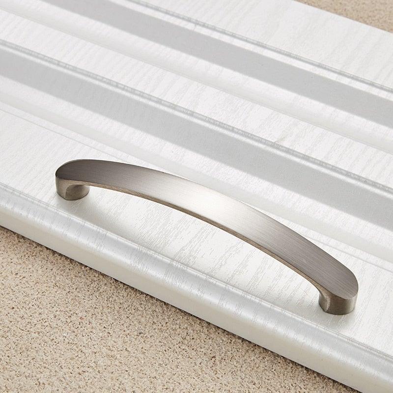 Cabinet Handles Kitchen Door Handles Drawer Knobs Aluminum Alloy Wardrobe Door Handles Brushed Modern Style Hardware Stainless Steel Kitchen Cabinet Pulls For Kitchen Cabinet Drawer Door Cupboard Decorative Modern Hardware For Cabinet