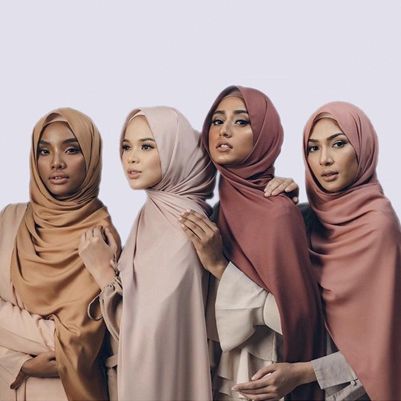 Fashion Soft Long Plain High Quality Premium Heavy Lightweight Elegant Chiffon Hijab Scarf Scarves Hijabs Lightweight Islamic Head Wear Escharpe Shawls Long Shawls For Women