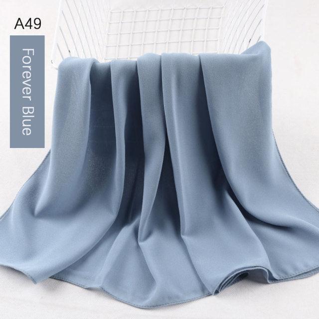 Fashion Soft Long Plain High Quality Premium Heavy Lightweight Elegant Chiffon Hijab Scarf Scarves Hijabs Lightweight Islamic Head Wear Escharpe Shawls Long Shawls For Women