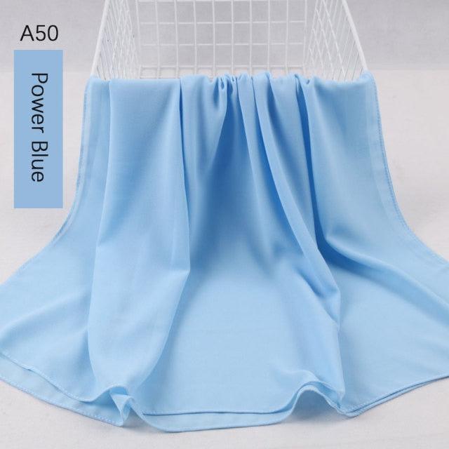 Fashion Soft Long Plain High Quality Premium Heavy Lightweight Elegant Chiffon Hijab Scarf Scarves Hijabs Lightweight Islamic Head Wear Escharpe Shawls Long Shawls For Women