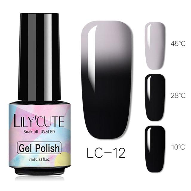 New 2022Fashion Womens 3-layers Color Changing Gel Nail Polish Long Lasting UV Chameleon Popular Colorful Design For Womens and Girls