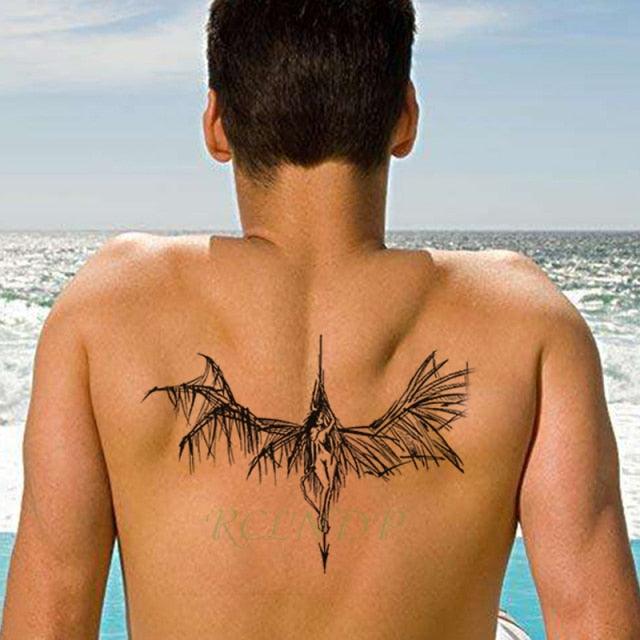 57 Sheets Temporary Tattoo Stickers Set Waterproof Temporary Tattoo Waist Arm Modern Stylish Big Black Tattoos For Womens Mens