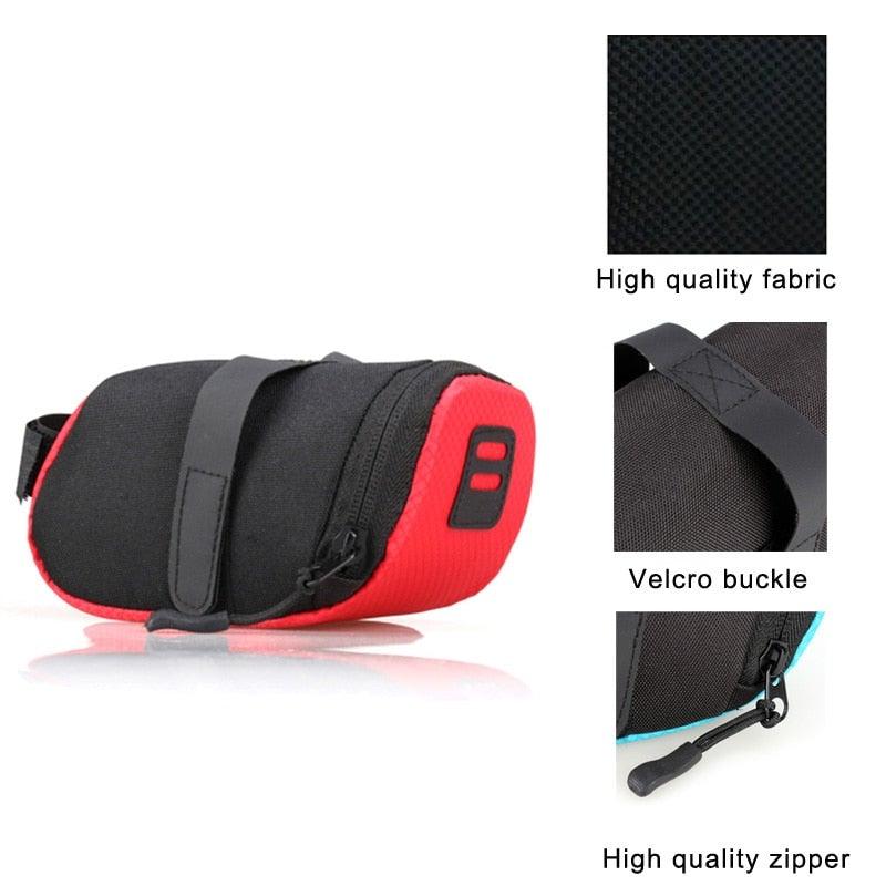 Bike Bags Waterproof Bicycle Bags Seat Cycling Pouch Bag Riding Storage Bag Accessories Bike Saddle Bag Bicycle Bag Straps On Bike Bag Under Seat Pouch Pack Bicycle Accessories Bag Bicycle Tool Storage Bags For Cycling Water Proof Bag