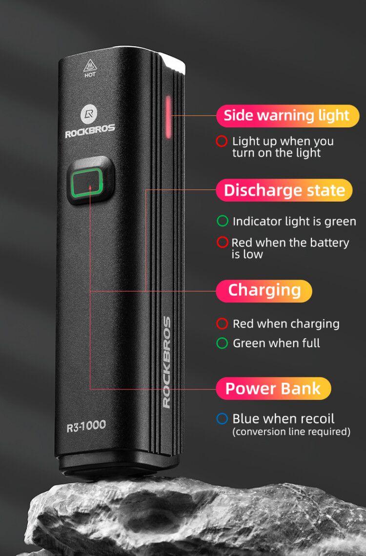 Bike Light Front Lamp USB Rechargeable LED 4800mAh Bicycle Light Waterproof Bicycle Light Set USB Rechargeable Super Bright Bike Headlight For Night Riding Bracket 1000LM