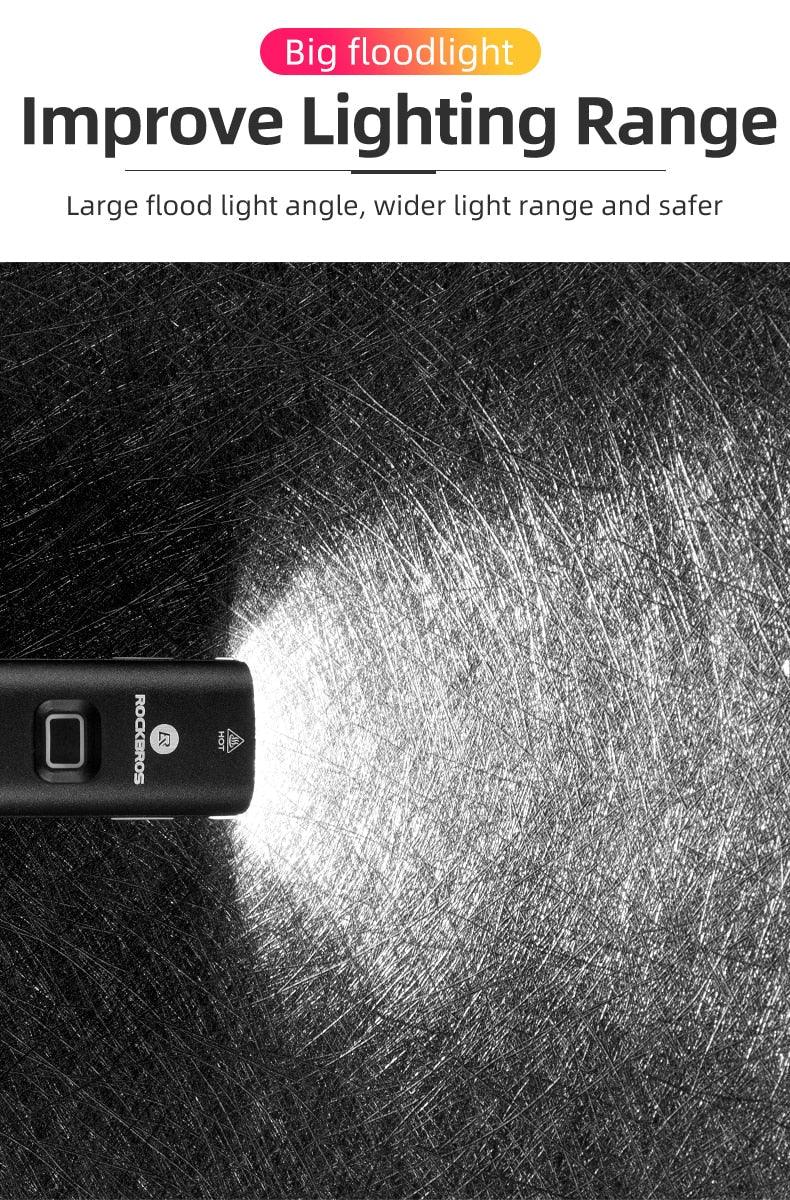 Bike Light Front Lamp USB Rechargeable LED 4800mAh Bicycle Light Waterproof Bicycle Light Set USB Rechargeable Super Bright Bike Headlight For Night Riding Bracket 1000LM