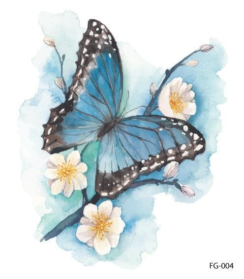 1 Pc Butterfly 3D Temporary Tattoo 52 Style Waterproof Butterfly Tattoos Stickers Temporary Colorful Design For Womens
