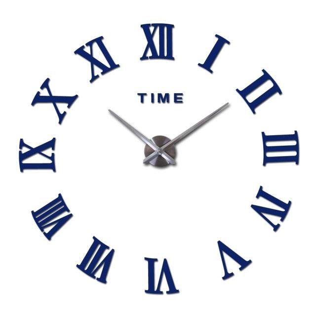 Wall Clock Promotion New Home Decor Large Roman Mirror 3D Wall Clock Mirror Surface Decorative Clock Large Wall Sticker Clock for Living Room Bedroom Office Home Decorations Fashion Modern Quartz Clocks Living Room Sticker Watch