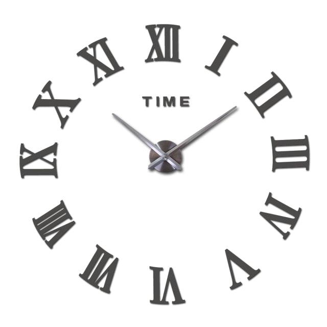 Wall Clock Promotion New Home Decor Large Roman Mirror 3D Wall Clock Mirror Surface Decorative Clock Large Wall Sticker Clock for Living Room Bedroom Office Home Decorations Fashion Modern Quartz Clocks Living Room Sticker Watch