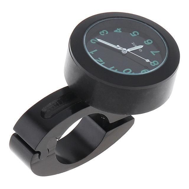 Universal Waterproof Motorbike Clock Night Light Motorcycle Handlebar Mount Clock Watch Dial Bike Handlebar Clock Watch Motorcycle Handlebar Mount Watch Clock Set with Anti-Skid Pad Wrench Universal Waterproof Black