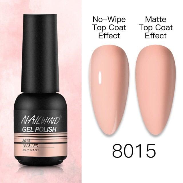 NEW TREND Modern fashion Red Gel Nail Polish For Nails Permanent UV LED 8ml Matte Glossy High Quality Fashion Design For Women and Ladies