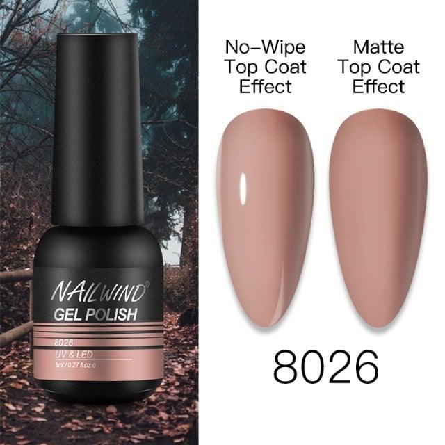 NEW TREND Modern fashion Red Gel Nail Polish For Nails Permanent UV LED 8ml Matte Glossy High Quality Fashion Design For Women and Ladies