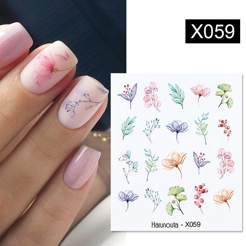 Nails Sticker Nail Art Decorations Flowers Leaves Decals Water Transfer Sliders Woman Face Fruit Foil Manicures Wraps Water Transfer Nail Decals Sticker For Pretty Girl Self-Adhesive Nail Decals Designer Nail Stickers for Acrylic Decal
