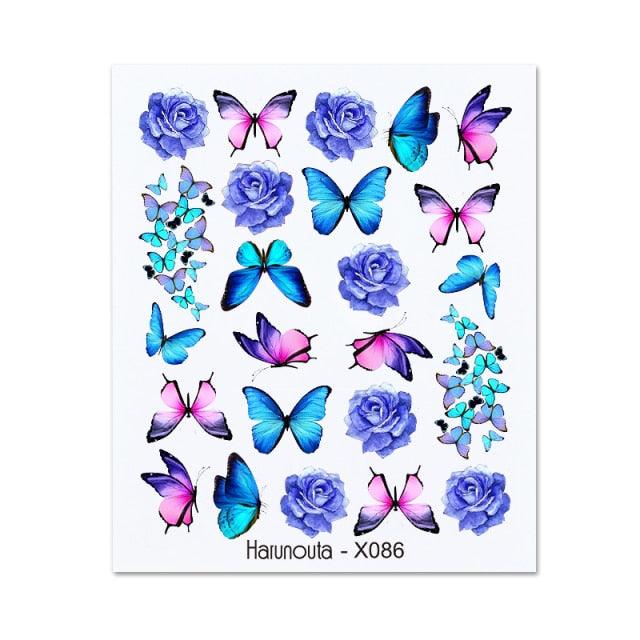 Nails Sticker Nail Art Decorations Flowers Leaves Decals Water Transfer Sliders Woman Face Fruit Foil Manicures Wraps Water Transfer Nail Decals Sticker For Pretty Girl Self-Adhesive Nail Decals Designer Nail Stickers for Acrylic Decal