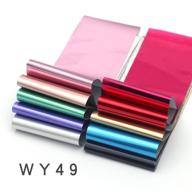 Holographic Nail Foil Transfer Set Sticker Decal Nail Art Foils Designer Marble Nail Decoration Sliders Wraps Manicure Women Kids Girls Manicure Decoration Nail Art Supplies 3D Self-Adhesive Nail Decals Designer Nail Stickers for Acrylic Nails