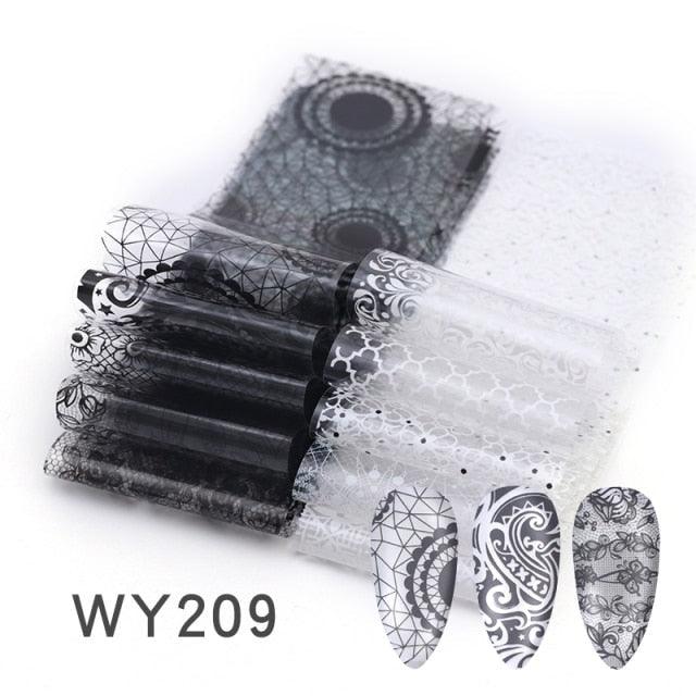 Holographic Nail Foil Transfer Set Sticker Decal Nail Art Foils Designer Marble Nail Decoration Sliders Wraps Manicure Women Kids Girls Manicure Decoration Nail Art Supplies 3D Self-Adhesive Nail Decals Designer Nail Stickers for Acrylic Nails