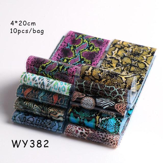 Holographic Nail Foil Transfer Set Sticker Decal Nail Art Foils Designer Marble Nail Decoration Sliders Wraps Manicure Women Kids Girls Manicure Decoration Nail Art Supplies 3D Self-Adhesive Nail Decals Designer Nail Stickers for Acrylic Nails