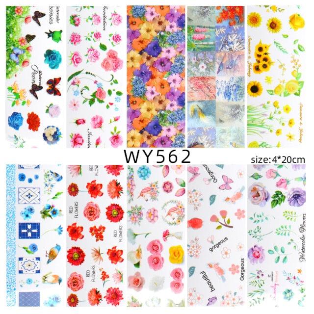Holographic Nail Foil Transfer Set Sticker Decal Nail Art Foils Designer Marble Nail Decoration Sliders Wraps Manicure Women Kids Girls Manicure Decoration Nail Art Supplies 3D Self-Adhesive Nail Decals Designer Nail Stickers for Acrylic Nails