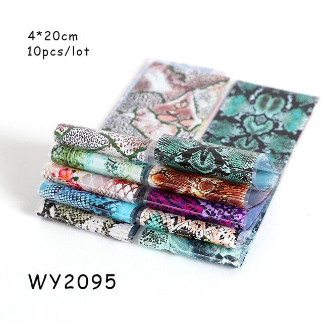 Holographic Nail Foil Transfer Set Sticker Decal Nail Art Foils Designer Marble Nail Decoration Sliders Wraps Manicure Women Kids Girls Manicure Decoration Nail Art Supplies 3D Self-Adhesive Nail Decals Designer Nail Stickers for Acrylic Nails