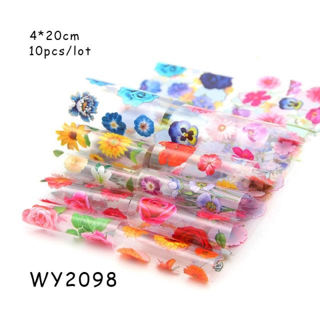 Holographic Nail Foil Transfer Set Sticker Decal Nail Art Foils Designer Marble Nail Decoration Sliders Wraps Manicure Women Kids Girls Manicure Decoration Nail Art Supplies 3D Self-Adhesive Nail Decals Designer Nail Stickers for Acrylic Nails