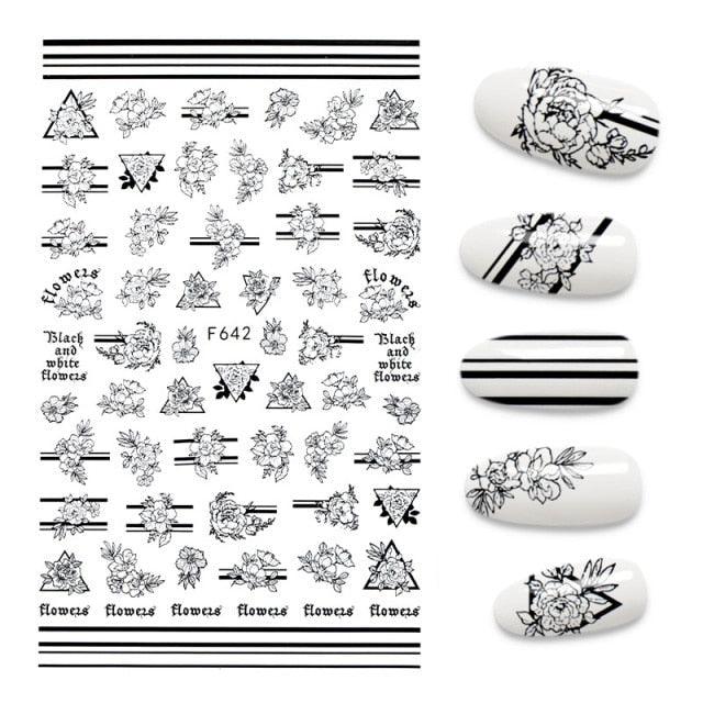 3D Nail Stickers Leaves Butterfly Panda Love Heart Design Stickers For Nails Manicure Foil Nail Art Decor Girls Manicure Decoration Nail Art Supplies 3D Self-Adhesive Nail Decals Designer Nail Stickers for Acrylic Nails