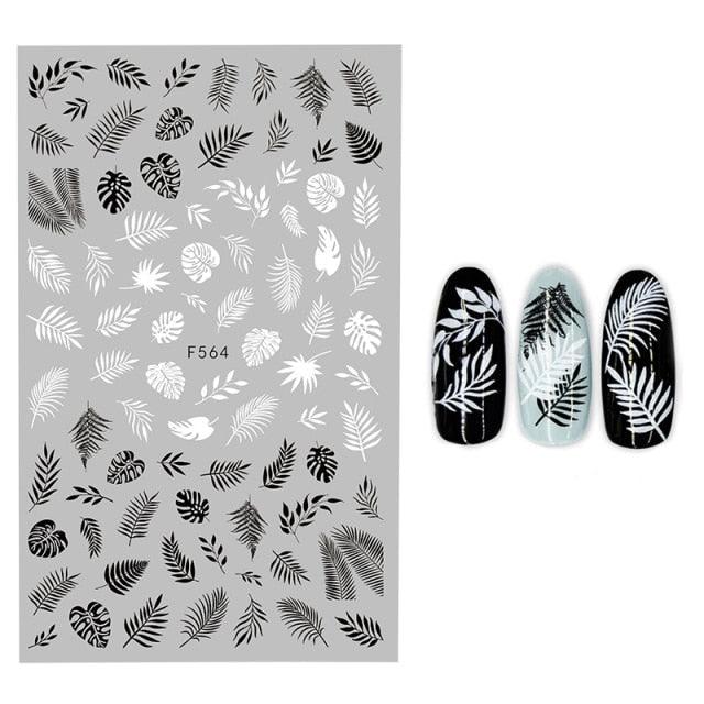 3D Nail Stickers Leaves Butterfly Panda Love Heart Design Stickers For Nails Manicure Foil Nail Art Decor Girls Manicure Decoration Nail Art Supplies 3D Self-Adhesive Nail Decals Designer Nail Stickers for Acrylic Nails