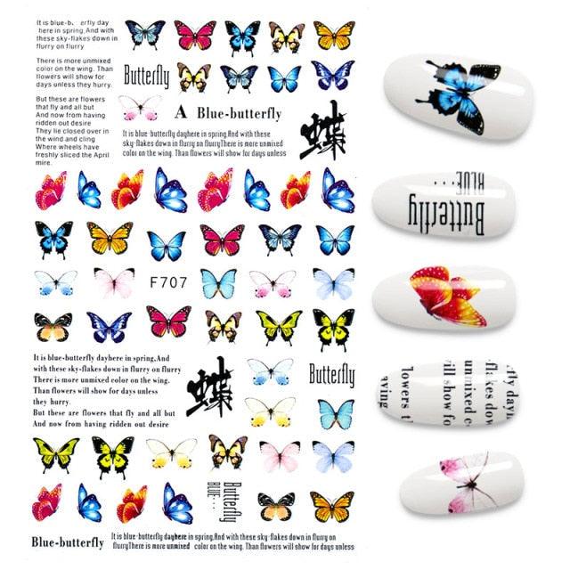 3D Nail Stickers Leaves Butterfly Panda Love Heart Design Stickers For Nails Manicure Foil Nail Art Decor Girls Manicure Decoration Nail Art Supplies 3D Self-Adhesive Nail Decals Designer Nail Stickers for Acrylic Nails