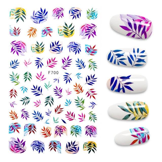 3D Nail Stickers Leaves Butterfly Panda Love Heart Design Stickers For Nails Manicure Foil Nail Art Decor Girls Manicure Decoration Nail Art Supplies 3D Self-Adhesive Nail Decals Designer Nail Stickers for Acrylic Nails