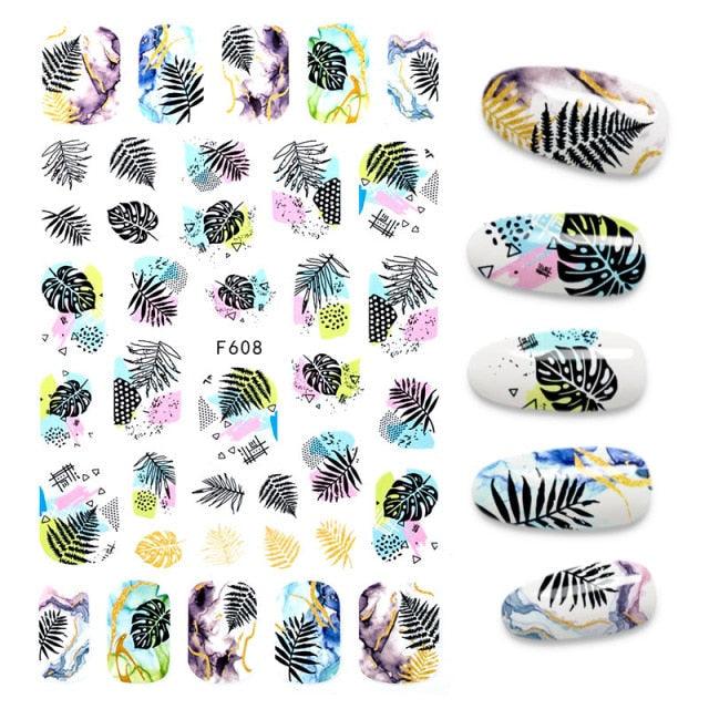 3D Nail Stickers Leaves Butterfly Panda Love Heart Design Stickers For Nails Manicure Foil Nail Art Decor Girls Manicure Decoration Nail Art Supplies 3D Self-Adhesive Nail Decals Designer Nail Stickers for Acrylic Nails