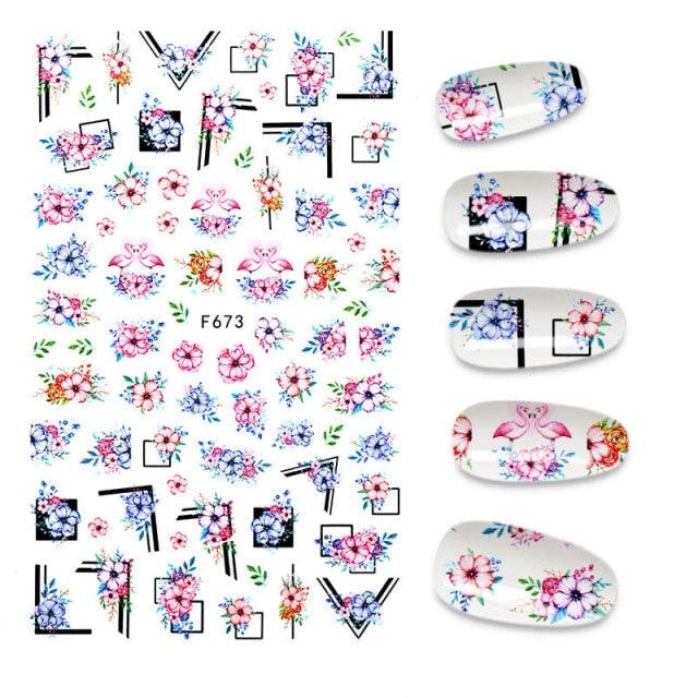 3D Nail Stickers Leaves Butterfly Panda Love Heart Design Stickers For Nails Manicure Foil Nail Art Decor Girls Manicure Decoration Nail Art Supplies 3D Self-Adhesive Nail Decals Designer Nail Stickers for Acrylic Nails