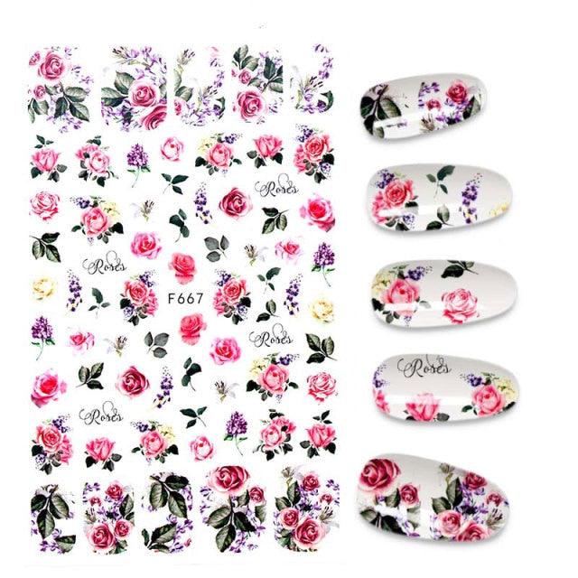 3D Nail Stickers Leaves Butterfly Panda Love Heart Design Stickers For Nails Manicure Foil Nail Art Decor Girls Manicure Decoration Nail Art Supplies 3D Self-Adhesive Nail Decals Designer Nail Stickers for Acrylic Nails