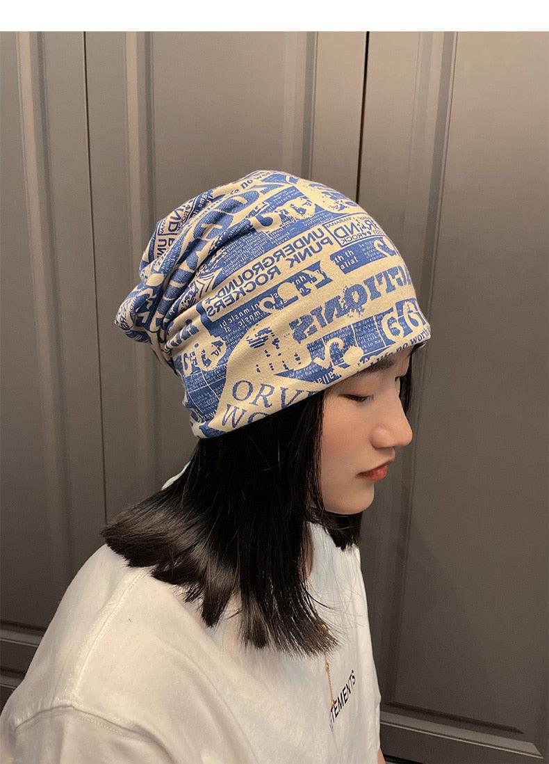 Unisex Beanie Hats Autumn Comfortable Cotton Hat Men Retro Knitted Hat Women Balaclava Sports Kerchief Bobble Hat Spring Knit Slouchy Lightweight Knit Hat Slouch Cap Casual Box Skellies Beanies Thin Bonnet Cap Autumn Casual Beanies Hat