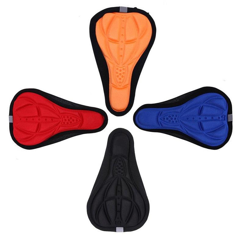 Mountain Bike 3D Saddle Cover Thick Breathable Super Soft Bicycle Seat Cushion Silicone Sponge Gel Seat Cover With Gel Padding And Memory Foam Bike Seat Cushion Cover Pad For Bicycle Seat Saddle