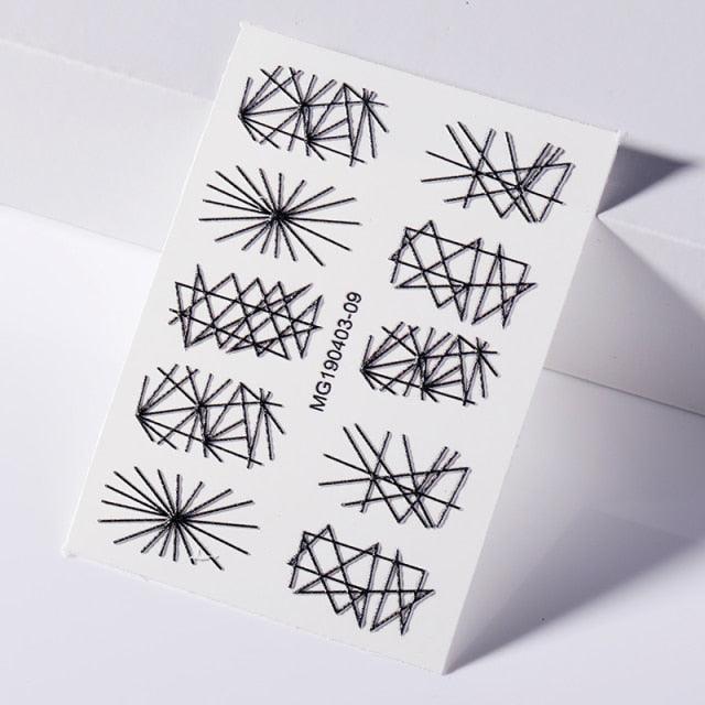 White Embossed Flower Lace 5D Sticker Decal Wedding Nail Art Designs Floral Flower Transfer Decal Geometry 3D Wave Design Decoration for Women Girls Tape Nail Art Stickers Decal Decoration Geometry Transfer Decals Nail Art Decorations Decoration Decal