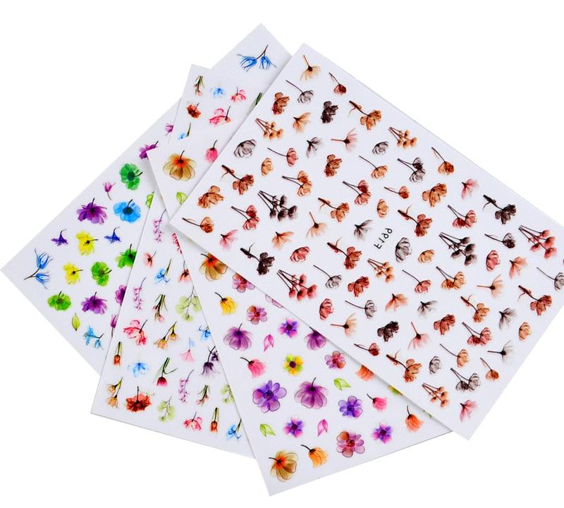 Water Decal Nail Art Decorations Nail Sticker Tattoo Full Cover Beauty Decals Manicure Supplies Accessories Women Kids Girls Manicure Decoration Nail Art Supplies 3D Self-Adhesive Nail Decals Designer Nail Stickers for Acrylic Nails