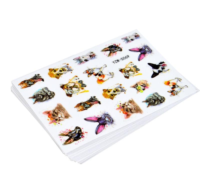 Water Decal Nail Art Decorations Nail Sticker Tattoo Full Cover Beauty Decals Manicure Supplies Accessories Women Kids Girls Manicure Decoration Nail Art Supplies 3D Self-Adhesive Nail Decals Designer Nail Stickers for Acrylic Nails