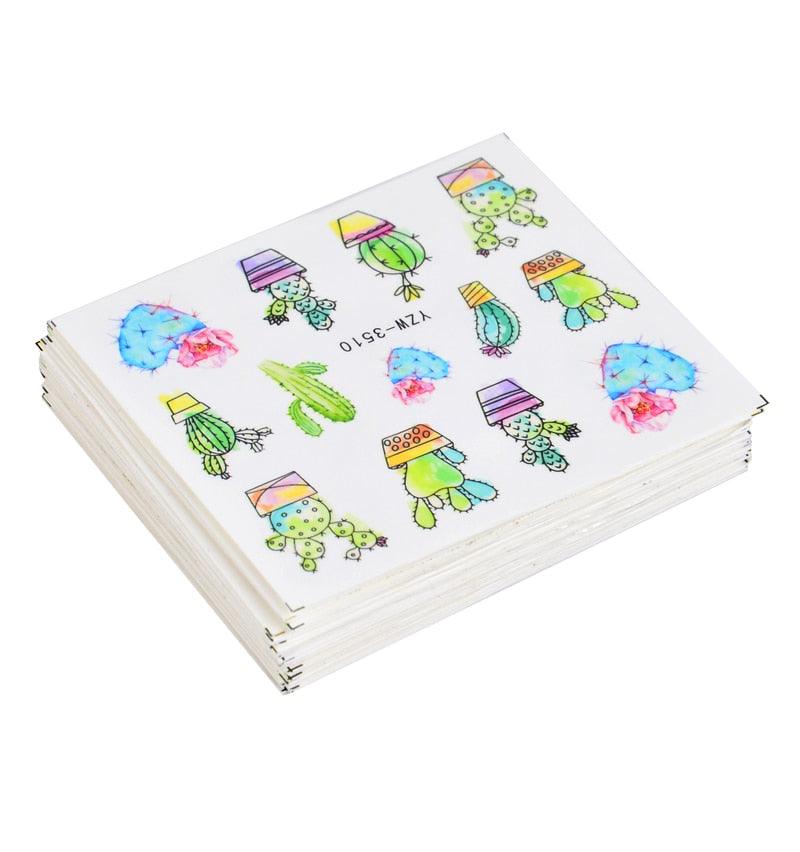 Water Decal Nail Art Decorations Nail Sticker Tattoo Full Cover Beauty Decals Manicure Supplies Accessories Women Kids Girls Manicure Decoration Nail Art Supplies 3D Self-Adhesive Nail Decals Designer Nail Stickers for Acrylic Nails