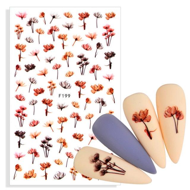 Water Decal Nail Art Decorations Nail Sticker Tattoo Full Cover Beauty Decals Manicure Supplies Accessories Women Kids Girls Manicure Decoration Nail Art Supplies 3D Self-Adhesive Nail Decals Designer Nail Stickers for Acrylic Nails