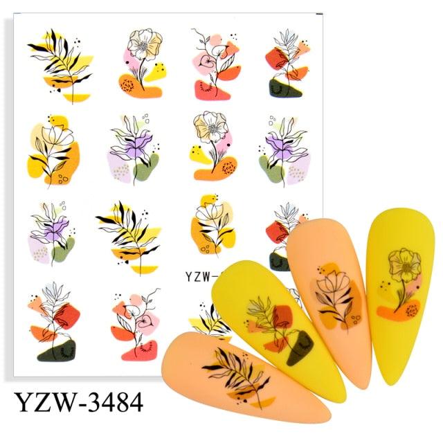 Water Decal Nail Art Decorations Nail Sticker Tattoo Full Cover Beauty Decals Manicure Supplies Accessories Women Kids Girls Manicure Decoration Nail Art Supplies 3D Self-Adhesive Nail Decals Designer Nail Stickers for Acrylic Nails