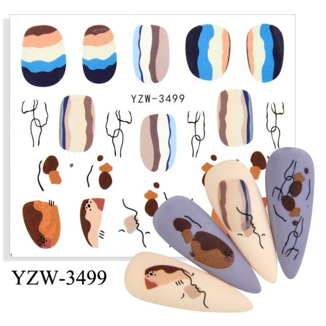 Water Decal Nail Art Decorations Nail Sticker Tattoo Full Cover Beauty Decals Manicure Supplies Accessories Women Kids Girls Manicure Decoration Nail Art Supplies 3D Self-Adhesive Nail Decals Designer Nail Stickers for Acrylic Nails