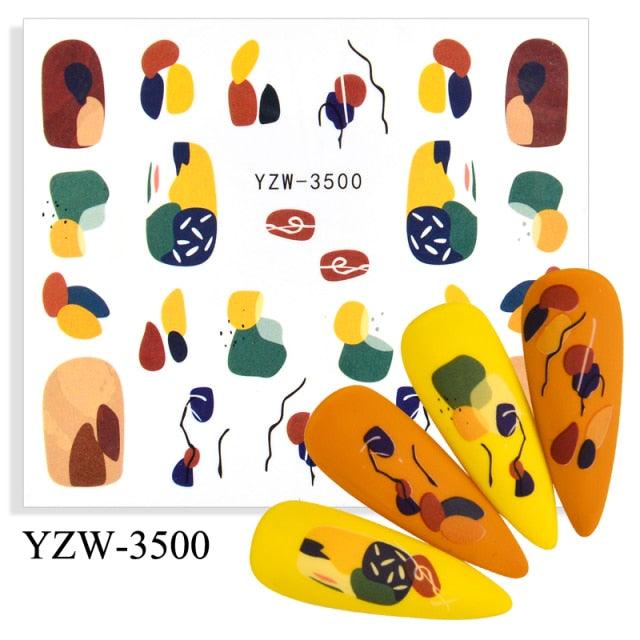 Water Decal Nail Art Decorations Nail Sticker Tattoo Full Cover Beauty Decals Manicure Supplies Accessories Women Kids Girls Manicure Decoration Nail Art Supplies 3D Self-Adhesive Nail Decals Designer Nail Stickers for Acrylic Nails