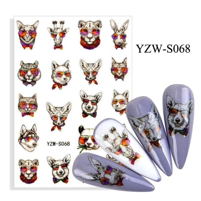 Water Decal Nail Art Decorations Nail Sticker Tattoo Full Cover Beauty Decals Manicure Supplies Accessories Women Kids Girls Manicure Decoration Nail Art Supplies 3D Self-Adhesive Nail Decals Designer Nail Stickers for Acrylic Nails