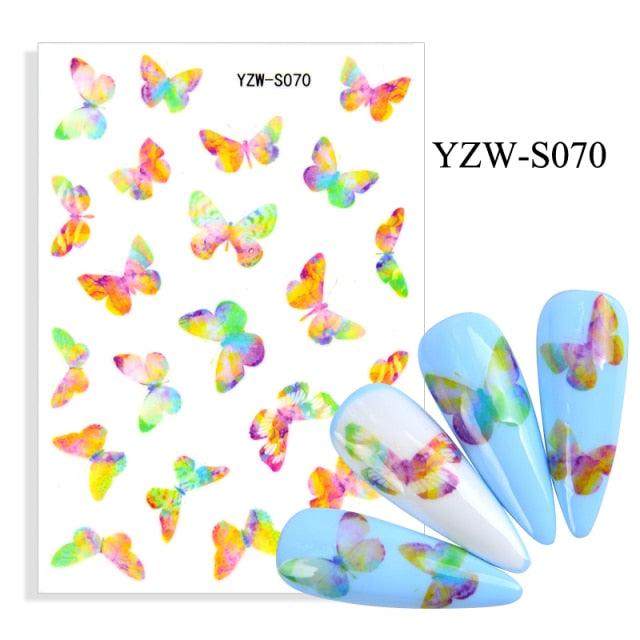 Water Decal Nail Art Decorations Nail Sticker Tattoo Full Cover Beauty Decals Manicure Supplies Accessories Women Kids Girls Manicure Decoration Nail Art Supplies 3D Self-Adhesive Nail Decals Designer Nail Stickers for Acrylic Nails