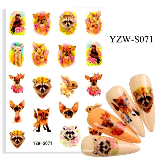 Water Decal Nail Art Decorations Nail Sticker Tattoo Full Cover Beauty Decals Manicure Supplies Accessories Women Kids Girls Manicure Decoration Nail Art Supplies 3D Self-Adhesive Nail Decals Designer Nail Stickers for Acrylic Nails