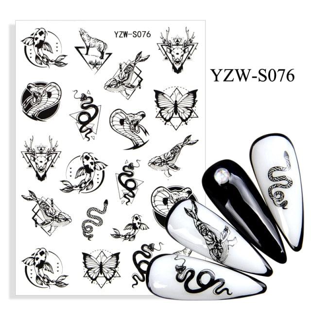 Water Decal Nail Art Decorations Nail Sticker Tattoo Full Cover Beauty Decals Manicure Supplies Accessories Women Kids Girls Manicure Decoration Nail Art Supplies 3D Self-Adhesive Nail Decals Designer Nail Stickers for Acrylic Nails