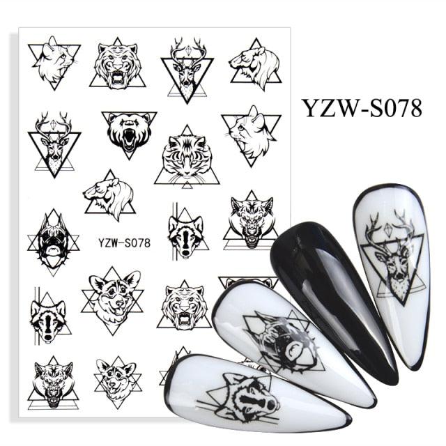 Water Decal Nail Art Decorations Nail Sticker Tattoo Full Cover Beauty Decals Manicure Supplies Accessories Women Kids Girls Manicure Decoration Nail Art Supplies 3D Self-Adhesive Nail Decals Designer Nail Stickers for Acrylic Nails