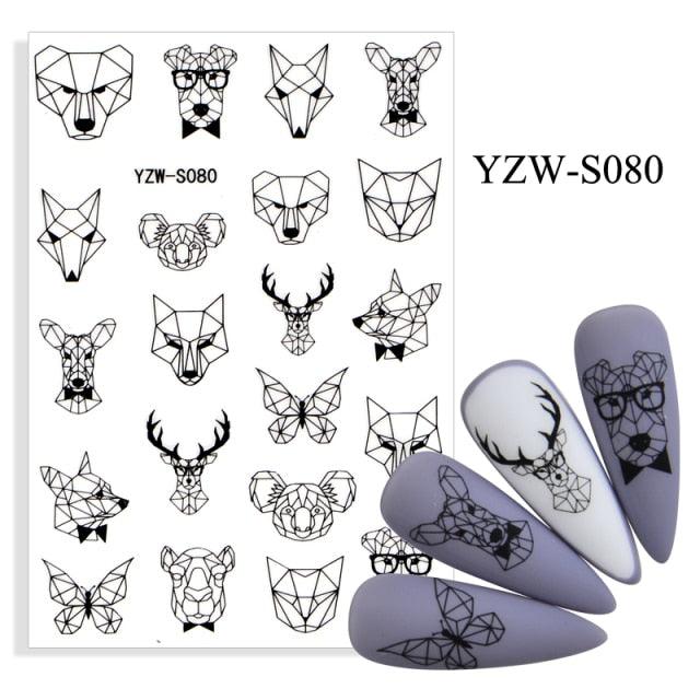 Water Decal Nail Art Decorations Nail Sticker Tattoo Full Cover Beauty Decals Manicure Supplies Accessories Women Kids Girls Manicure Decoration Nail Art Supplies 3D Self-Adhesive Nail Decals Designer Nail Stickers for Acrylic Nails