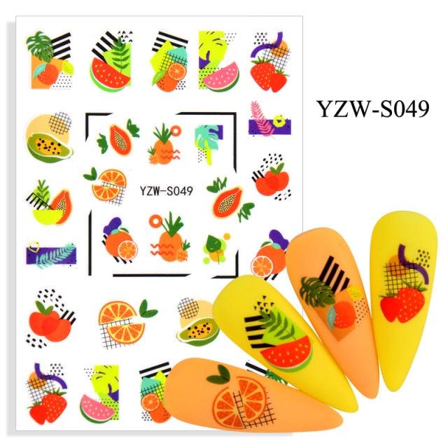 Water Decal Nail Art Decorations Nail Sticker Tattoo Full Cover Beauty Decals Manicure Supplies Accessories Women Kids Girls Manicure Decoration Nail Art Supplies 3D Self-Adhesive Nail Decals Designer Nail Stickers for Acrylic Nails